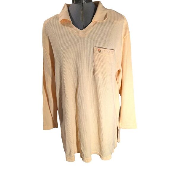 Cherokee Tops - Cherokee Plus Vintage 90s yellow thermal knit top cottage core‎ size 18/20W